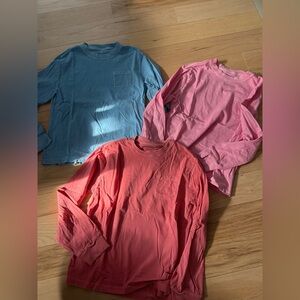 J. Crew Kids Long Sleeve Tees - Sky Blue, Rose, Coral